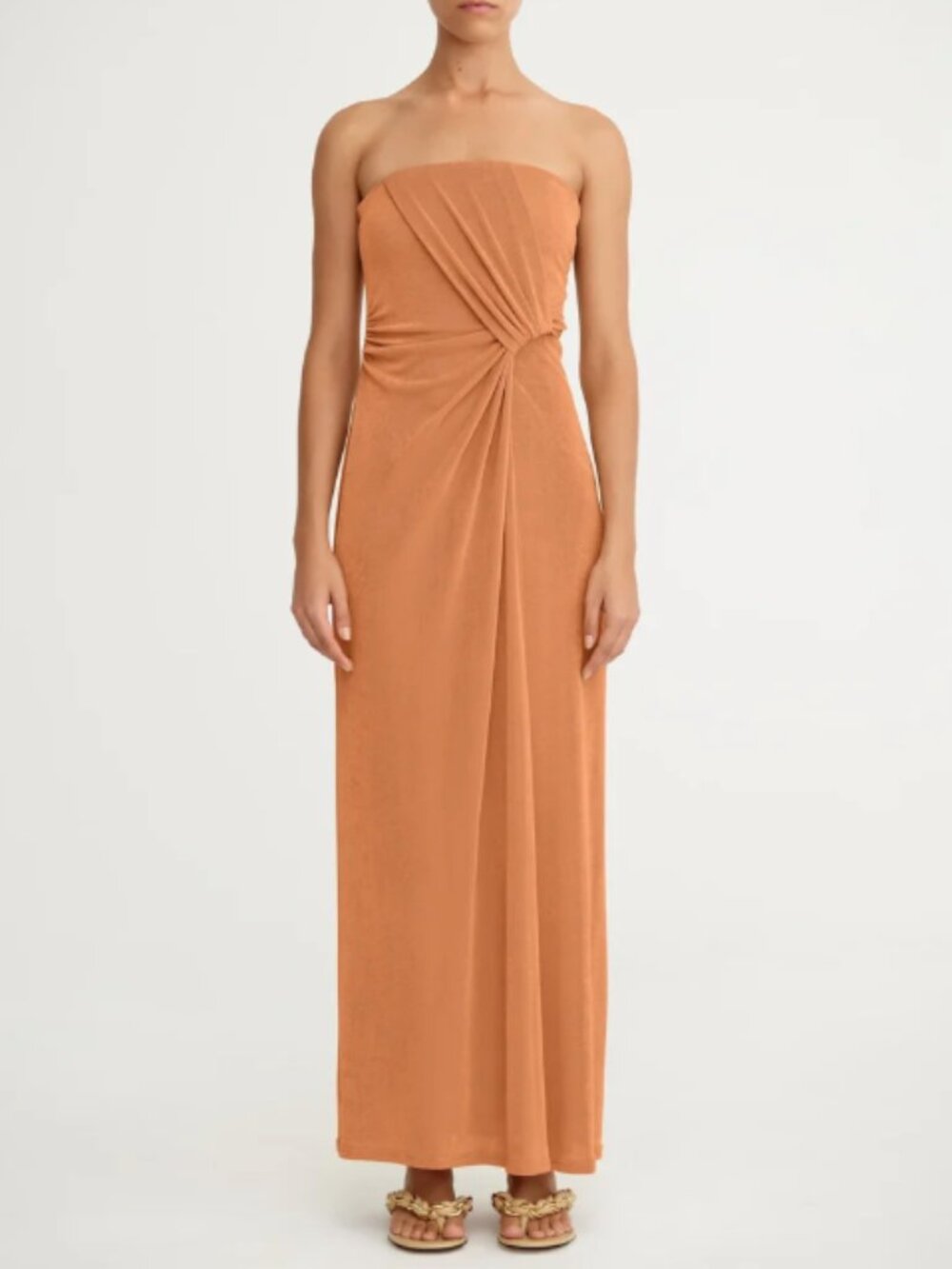 Significant Other Strapless Maxi Dress in Rust